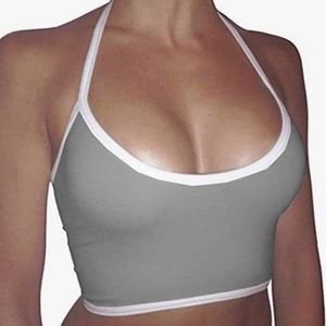 Grey Halter crop top
